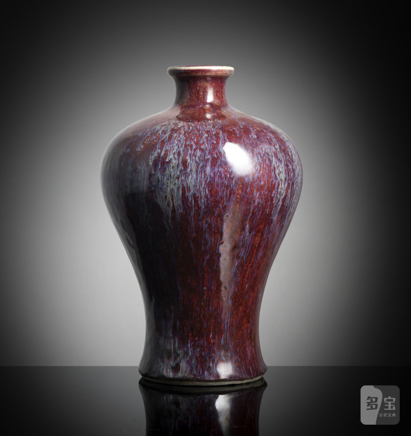 A Flambé-glazed porcelain meiping - 图2